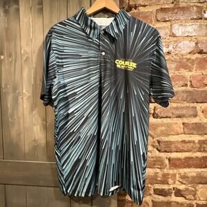 Shank It Golf Men’s Size XL May The Course Be with You Star Galaxy Blue Shirt